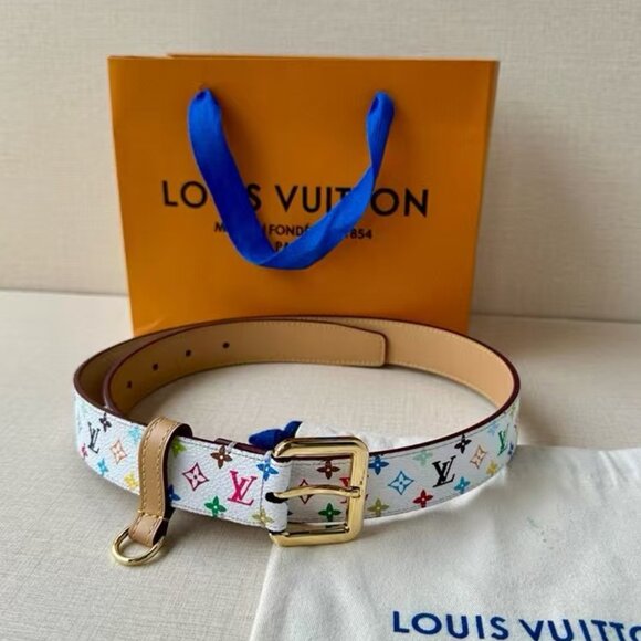 Louis Vuitton White and Gold Women's Belt - Picture 2 of 4